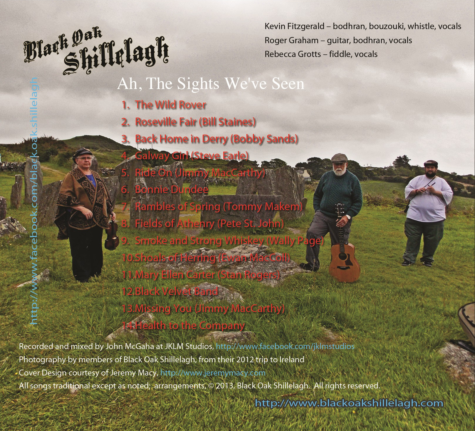Back cover of Ah, The Sights We've Seen CD